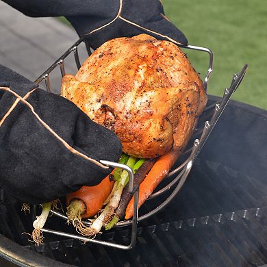 RSVP International Endurance Stainless Steel Reversible Rib and Roast Rack