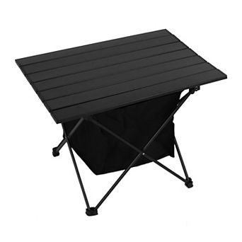 Portable Foldable Camping Table Aluminum Roll-Up with Storage for Picnic, BBQ, Fishing, Hiking
