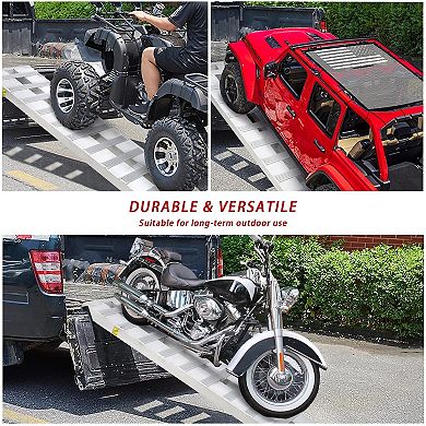 3-piece aluminum heavy-duty loading ramp, suitable for trucks, tractors, lawn mowers,snow blowers