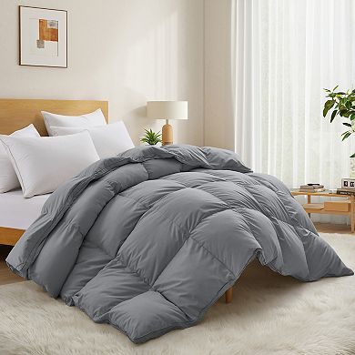 Peace Nest Natural Feather Down Fiber Duvet Insert Heavyweight Comforter for Winter