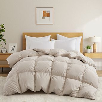 Peace Nest Natural Feather Down Fiber Duvet Insert Heavyweight Comforter for Winter