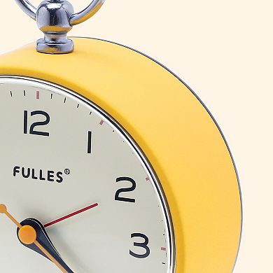 Vintage Alarm Clock Retro Metal Casing w Hanging Ring, Nightlight, Ideal for Bedroom 4.3"x2.0"x6.4"