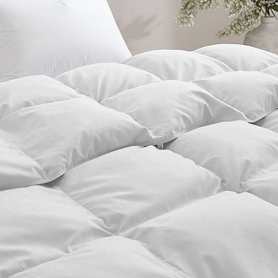 Peace Nest Ultra Soft Noiseless Down Comforter, Natural Lightweight Duvet Insert
