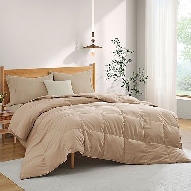Peace Nest Ultra Soft Noiseless Down Comforter, Natural Lightweight Duvet Insert