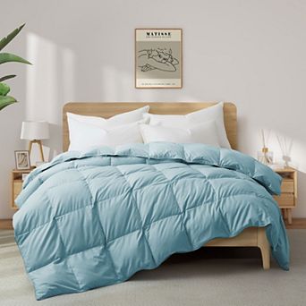 Peace Nest Ultra Soft Noiseless Down Comforter, Natural Lightweight Duvet Insert