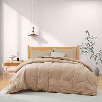 Peace Nest Ultra Soft Noiseless Down Comforter, Natural Lightweight Duvet Insert