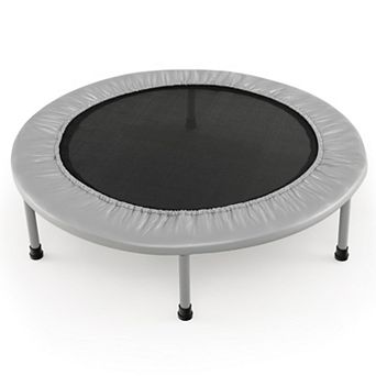 Portable Fitness Trampoline with Safety Springs and Steel Frame for Indoor and Outdoor Exercise