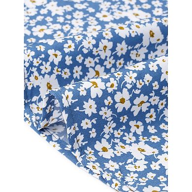 Plus Size Tops for Women Scoop Neck Notch V Tie Front Short Sleeve Floral Summer Blouses
