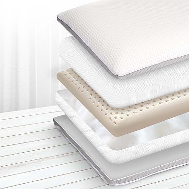 Cheer Collection Dual-sided Standard Sleeping Pillow With Latex Foam