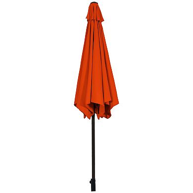 10 Foot Outdoor Patio Umbrella with Tilt Adjustment and Crank