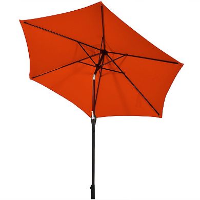 10 Foot Outdoor Patio Umbrella with Tilt Adjustment and Crank