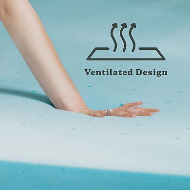Nestl Memory Foam Gel Infused Cooling Mattress Topper - 4 Inch