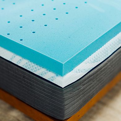 Nestl Memory Foam Gel Infused Cooling Mattress Topper - 4 Inch