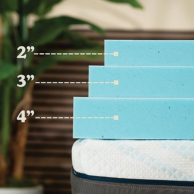Nestl Memory Foam Gel Infused Cooling Mattress Topper - 4 Inch