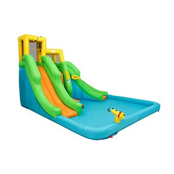 Inflatable Water Park Bounce House With Climbing Wall Without Blower