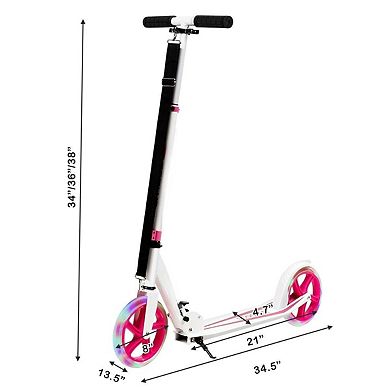 Portable Folding Sports Kick Scooter with LED Wheels