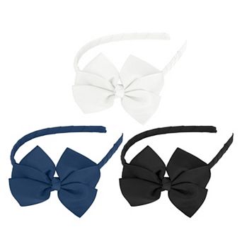 3 pc Bow Hairbands Non-slip Fashion 0.35" Wide Headband for Women