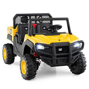 24V Ride On Dump Truck Licensed Caterpillar 2-Seater Kids Car with Remote Control