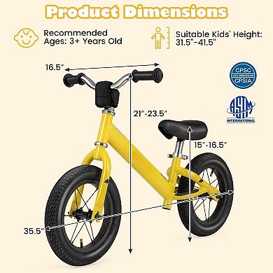 Toddler Balance Bike in Yellow