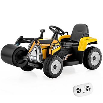 12V Yellow Kids Ride-On Road Roller with 2.4G Remote