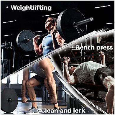 7FT 45LB Powerlifting Barbell, Heavy-Duty 700LB Capacity, 2-Inch Weight Bar