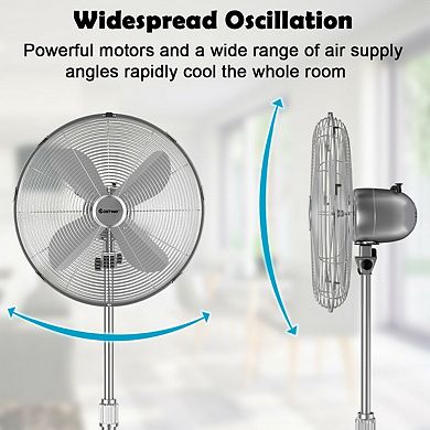 18 Inch Metal Adjustable Oscillating Pedestal Fan