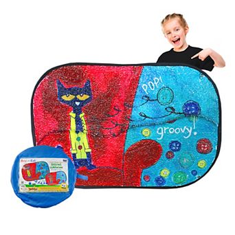 Meavia Reversible Sequins Pete the Cat Groovy Buttons: Wall Sensory Fun Toy, 40 x 27 in