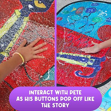 Meavia Reversible Sequins Pete the Cat Groovy Buttons: Wall Sensory Fun Toy, 40 x 27 Inches