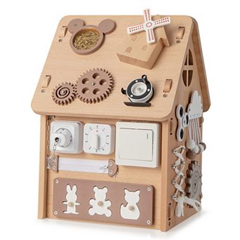 Multi-Purpose Busy House with Sensory Activities and Storage Space
