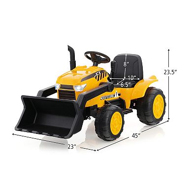 12V Kids Ride On Excavator with Remote Control and Music for Ages 3 and Up