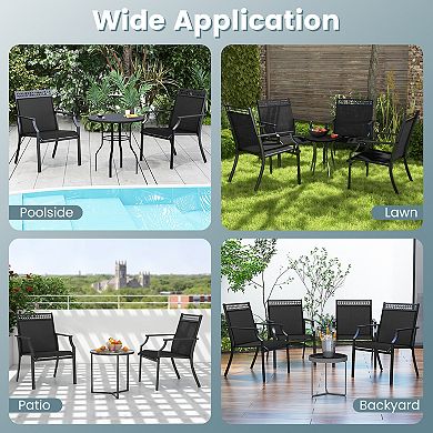 Patio Chairs Set of 2 with All Weather Breathable Fabric