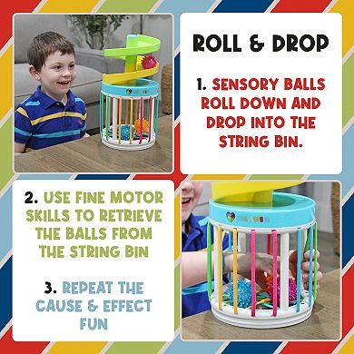 MEAVIA Roll & Drop 3 in 1 Sensory Toy; Rolling Ball Ramp Deluxe Playset