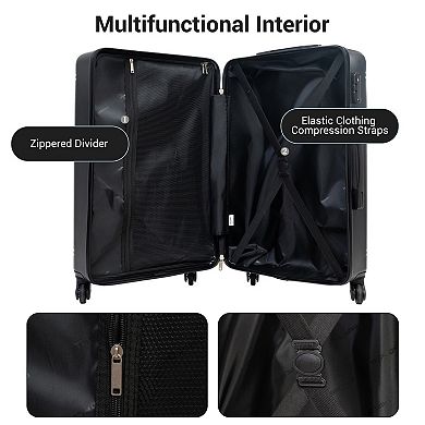 9-Piece Carry on Luggage Set with Backpack, Toiletry Bag, and 4 Storage Bags