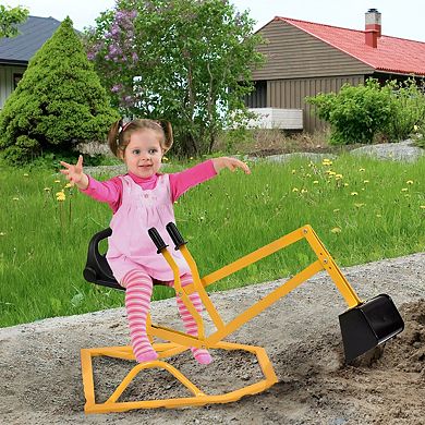 Heavy-Duty Kids Ride-On Sand Digger Construction Toy