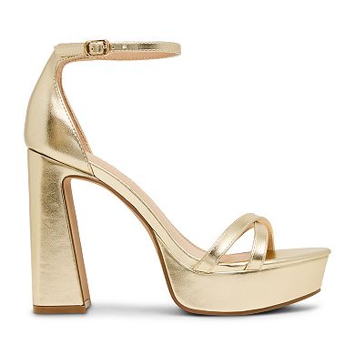 madden girl Cady Women's Platform Strappy High Heel Dress Sandals