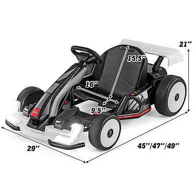 Kids Ride on Go Kart with Drift Mode, 24V Electric Pedal Kart