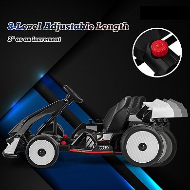 Kids Ride on Go Kart with Drift Mode, 24V Electric Pedal Kart