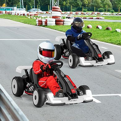 Kids Ride on Go Kart with Drift Mode, 24V Electric Pedal Kart
