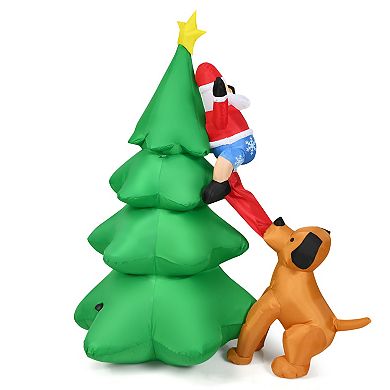 Gymax 6.5ft Inflatable Christmas Tree Indoor Outdoor Decoration w/ LED Lights