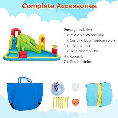 Inflatable Splash Jump Slide Water Bounce Without Blower