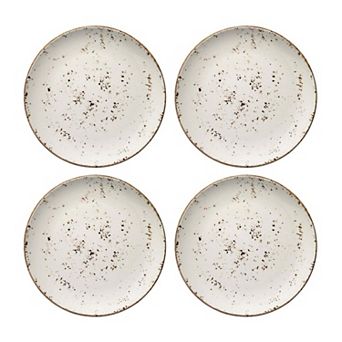 Grain dia.10" Round Decorated Porcelain Plate (Set of 4)