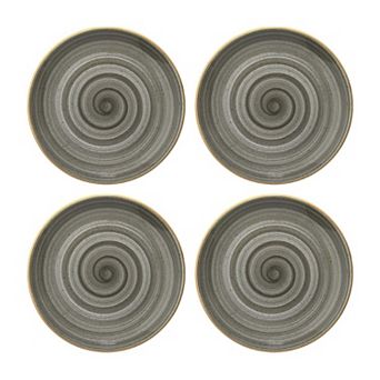 Space dia.7.5" Round Grey Porcelain Plate (Set of 4)