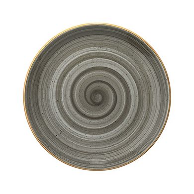 Space dia.7.5" Round Grey Porcelain Plate (Set of 4)