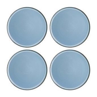 Sky dia.6.25" Round Blue Porcelain Plate (Set of 4)