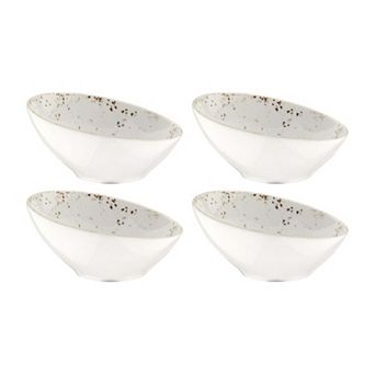 Grain dia.6.5" h:3" 12 oz. Round Decorated Porcelain Bowl (Set of 4)