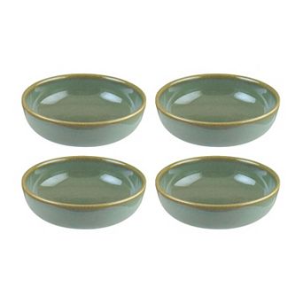 Sage dia.5.5" h:2" 15 oz. Round Green Porcelain Bowl (Set of 4)