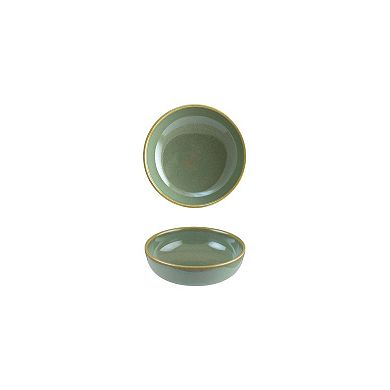 Sage dia.5.5" h:2" 15 oz. Round Green Porcelain Bowl (Set of 4)