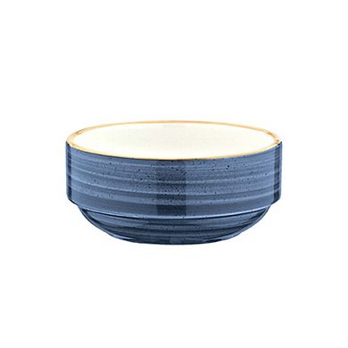 Dusk dia.4.75" h:2" 12 oz. Round Blue Porcelain Bowl (Set of 4)