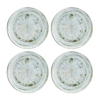 Odette dia.7.5" Round Decorated Porcelain Plate (Set of 4)