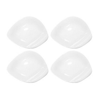 Porcelain Hawaii 9.25" x 7" Oval White Porcelain Plate (Set of 4)